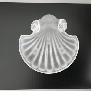 Heavy Glass Shell Shaped Dish Soap Bathroom Decor